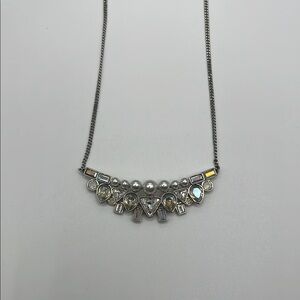 Swarovski Silver Necklace with Elegant Pendant and Clear Stones